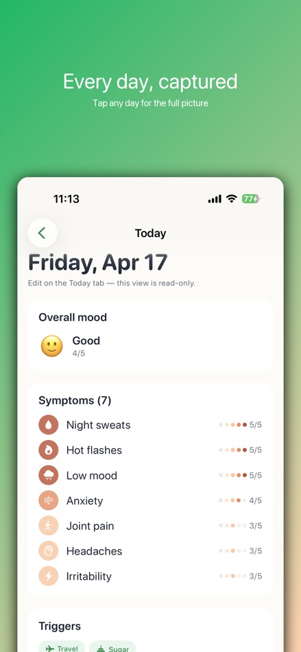 #6. MenoLog: Menopause Journal (iOS) โดย: 慧慧 高