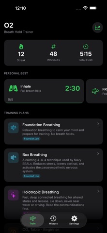 O2 — Breath Hold Apnea Trainer Screenshot 4 of 8