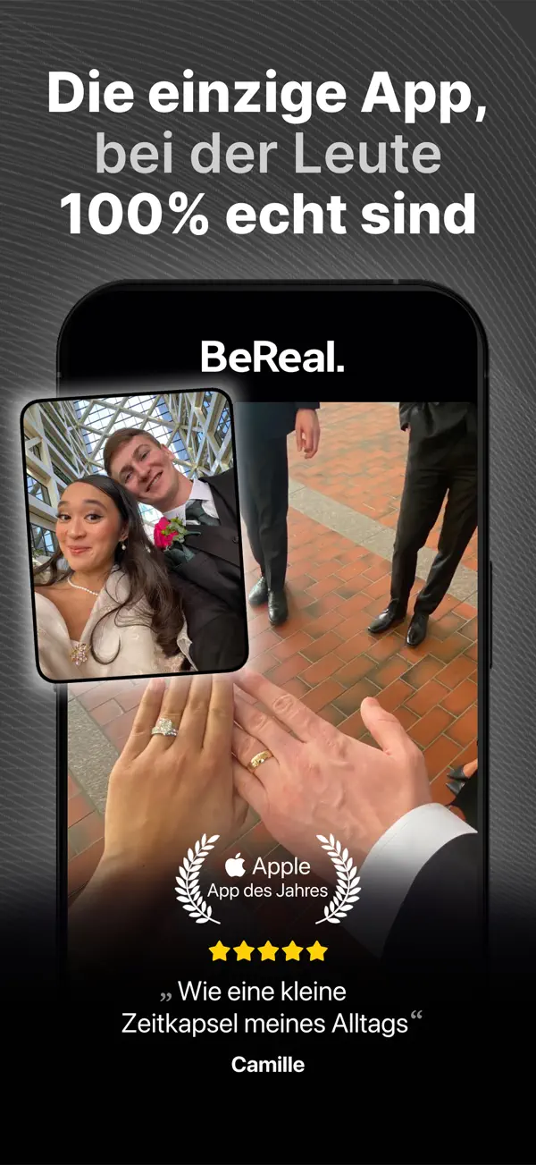 BeReal. Deine Freunde in echt. iPhone App Screenshot 1 – Soziale Netzwerke