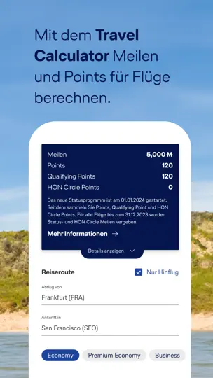 Screenshot von Miles & More auf dem iPhone 6