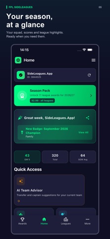 FPL SideLeagues: League Stats Screenshot 5 of 6