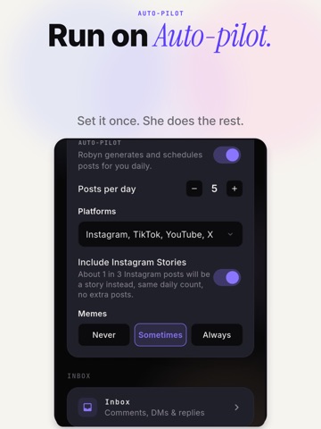 Robyn: Video & Content Creator iPad screenshot