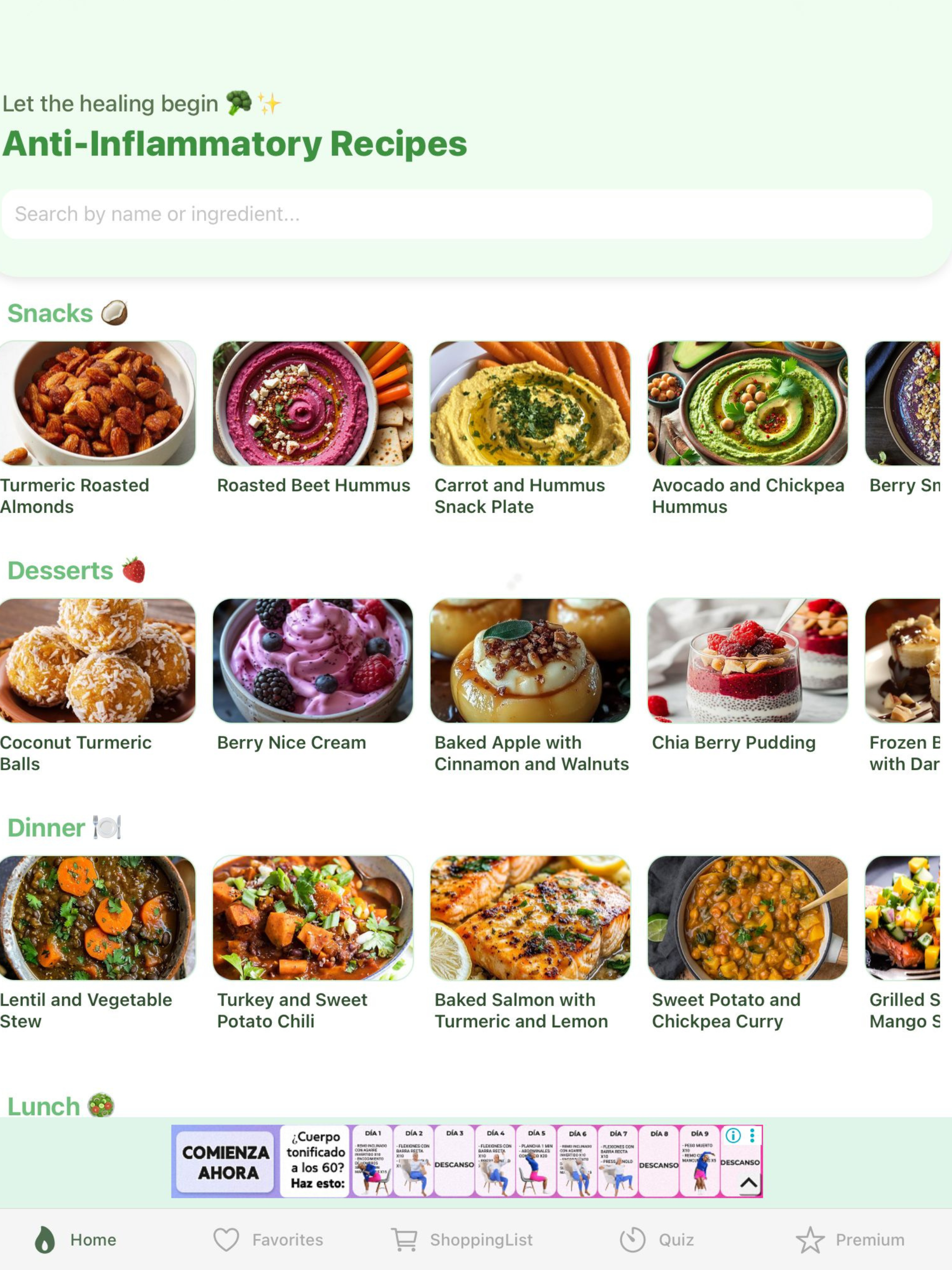 Anti Inflammatory Diet. App