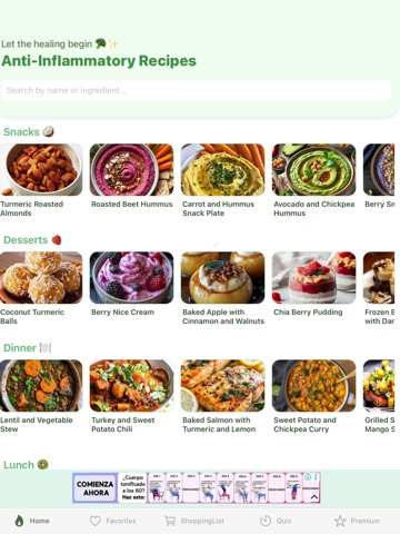 Anti Inflammatory Diet. App iPad screenshot