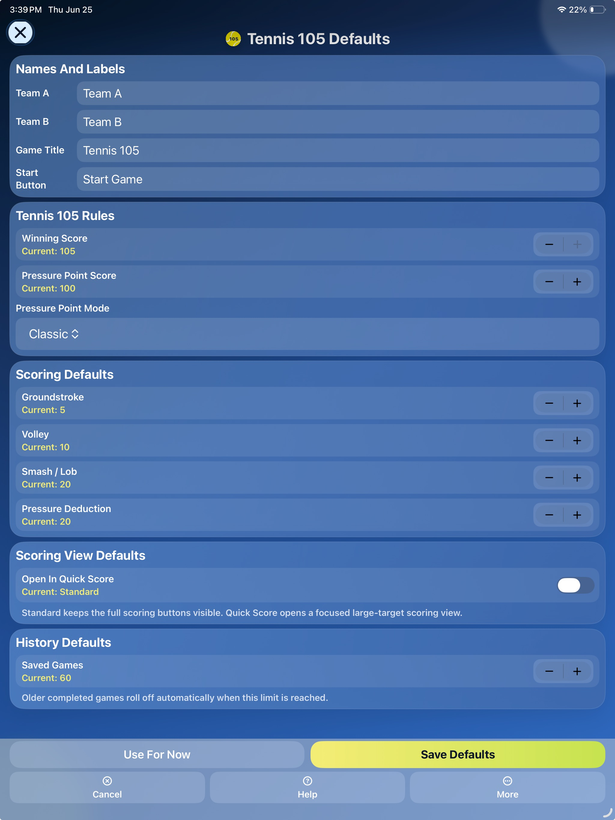 Tennis105 Scoring screenshot 13