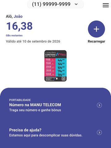 Manu Telecom iPad screenshot