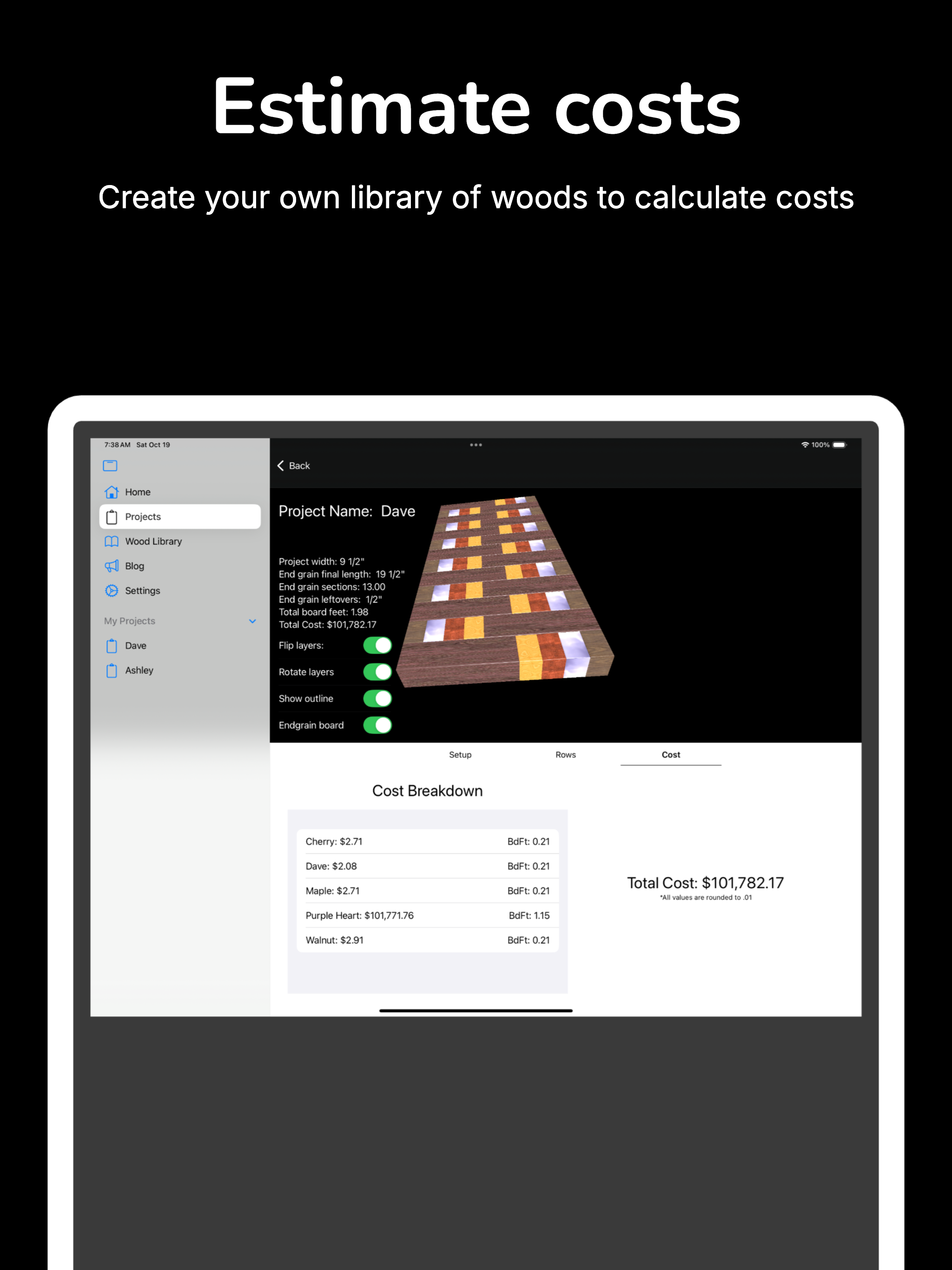 Cutting Board Calculator