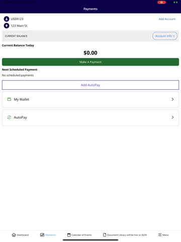 Royale Management Services HOA iPad screenshot