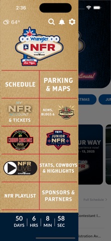 NFR Experience App 2025 iPhone screenshot