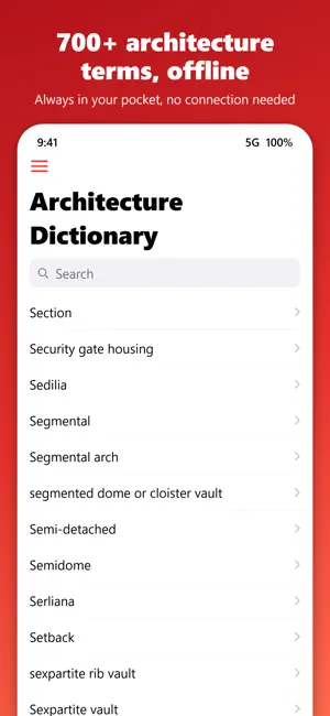 Architect Dictionary Offline screenshot 1