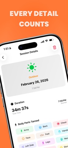 Tanly - SPF Tanning Tracker iPhone screenshot 6