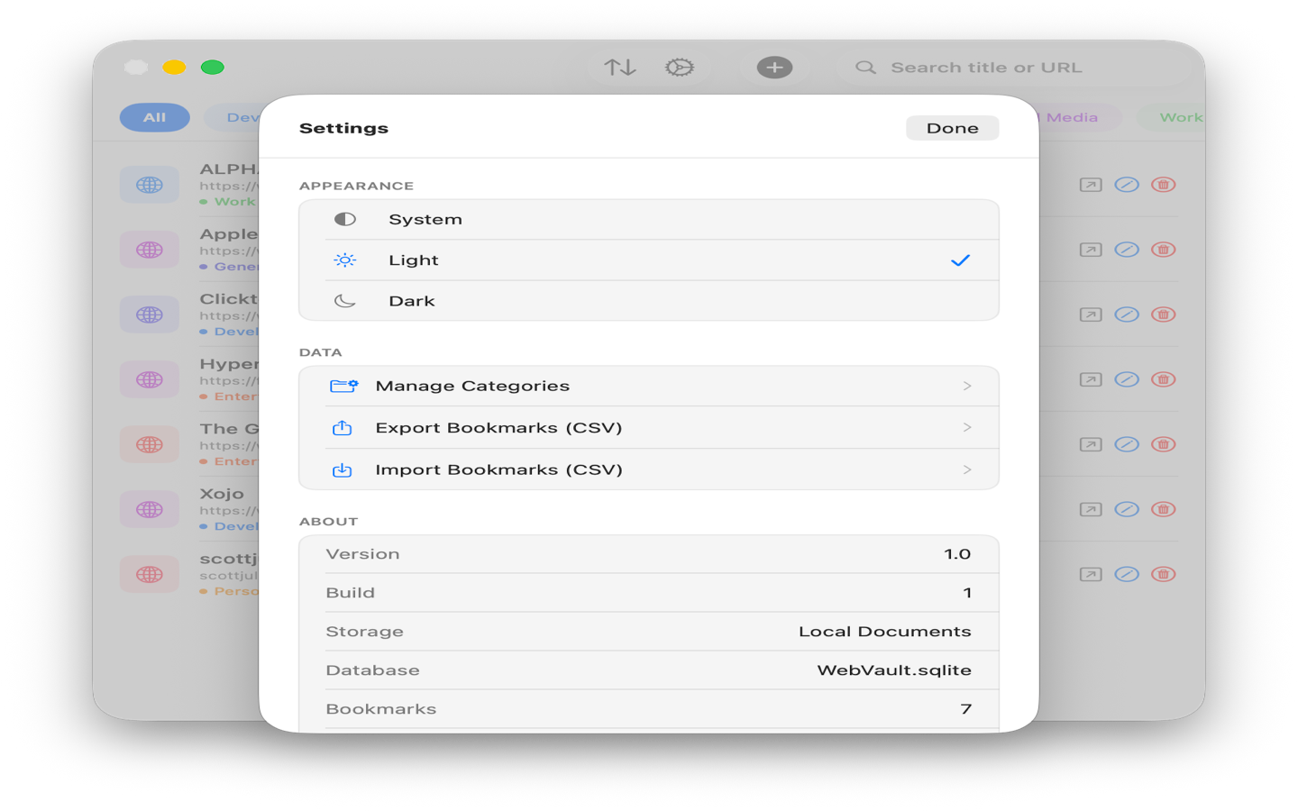 WebVault Personal