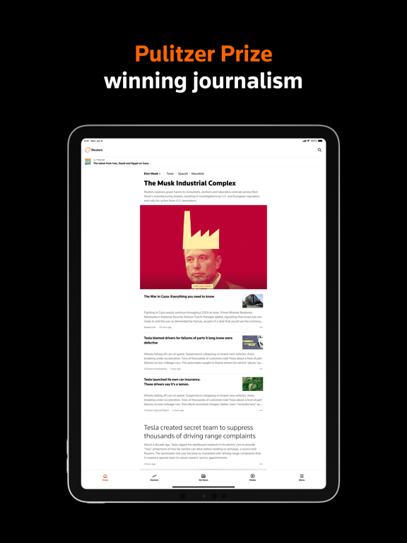 Reuters News iPad app afbeelding 2