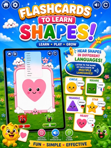 #LearnShapes : FlashCards iPad screenshot