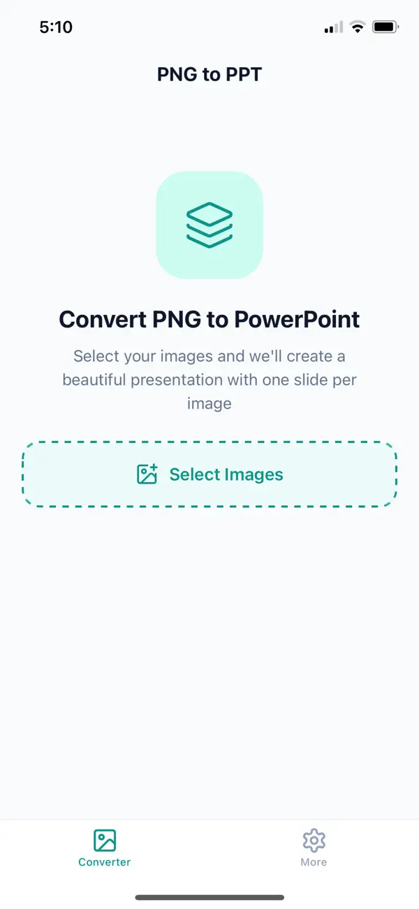 Screenshot #1 pour PNG to PPT Converter