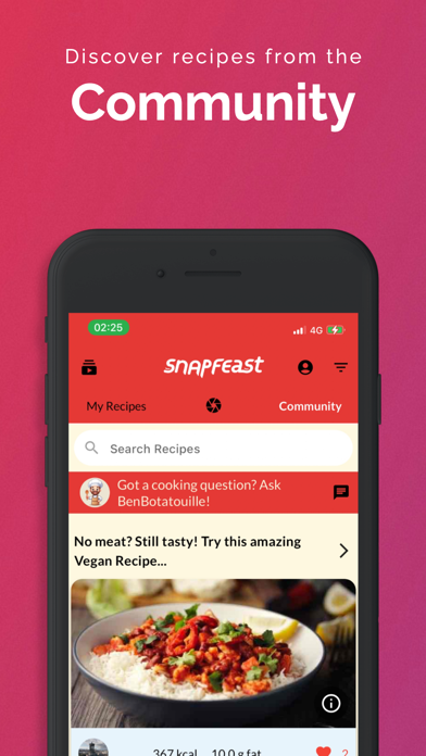 SnapFeast - The AI Recipe App Screenshot