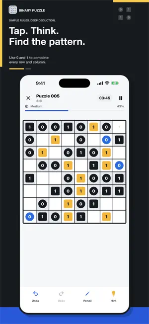 Binary Puzzle: Logic Game screenshot 2