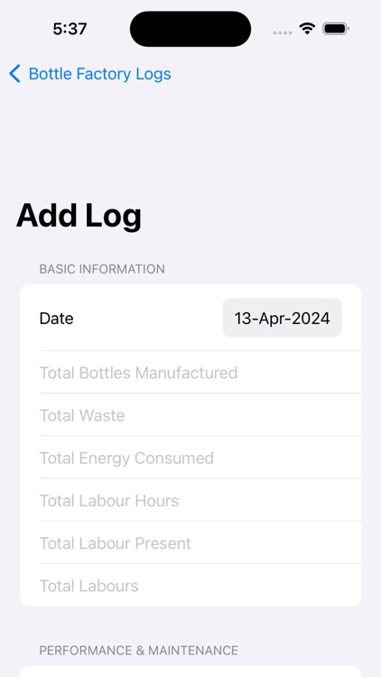 Bottle Factory Daily Log screenshot-3