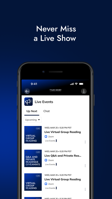 Tyler Henry Experience iPhone screenshot 3 - Entertainment app