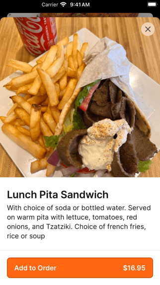 Kalamaki To Go iPhone screenshot 3 - Food & Drink app