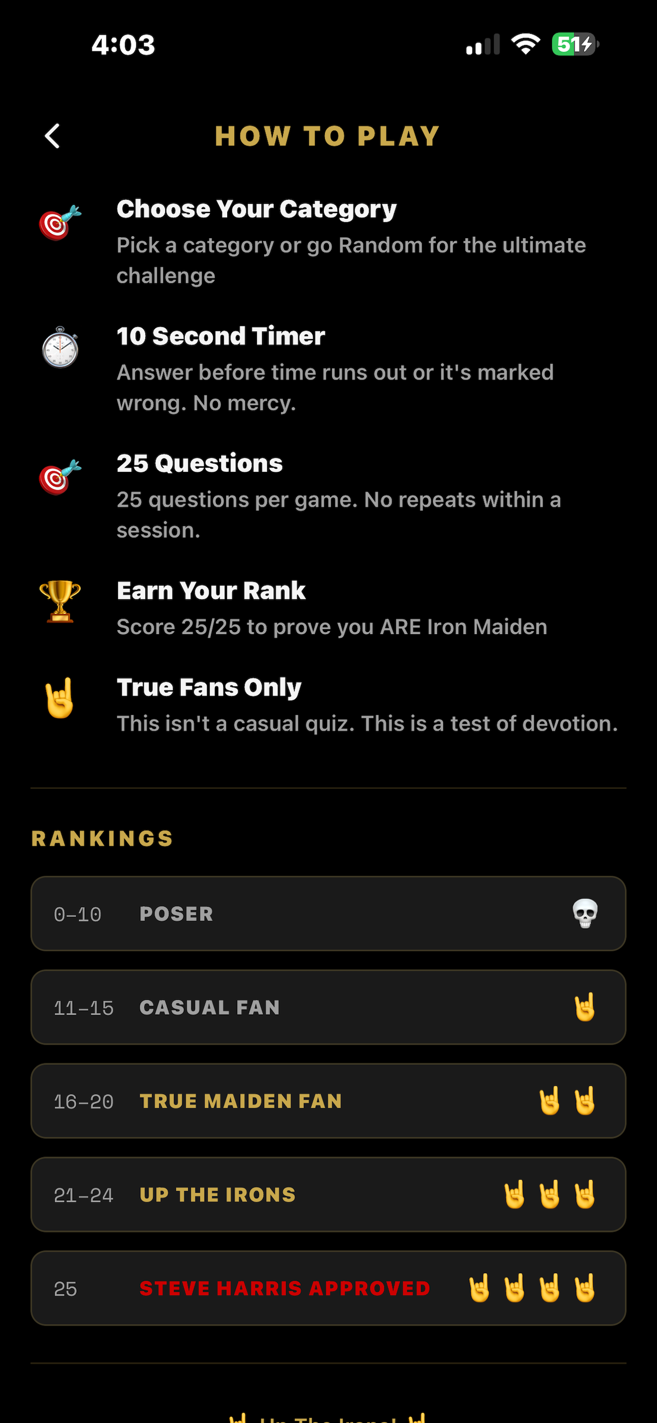 Iron Maiden Trivia screenshot 2