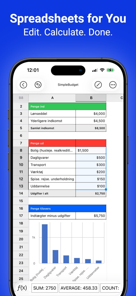 The Spreadsheet App. - Sheets - Productivity App | MWM