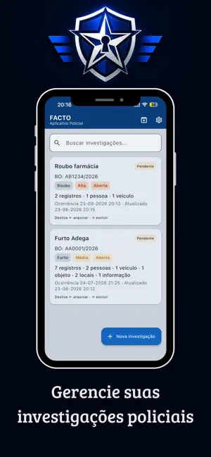 Facto - Aplicativo Policial screenshot 2