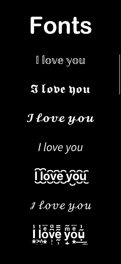 Genmoji: AI Emoji Maker - Mix - Peruse a compelling selection of custom fonts, each displaying a consistent phrase in multiple distinctive styles.