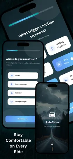 Capture d'écran de RideCalm: Car Sickness Control sur iPhone 1