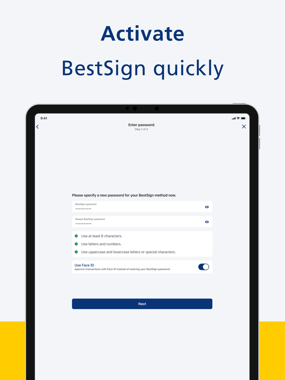 Postbank BestSign iPad screenshot 4 - Finance app