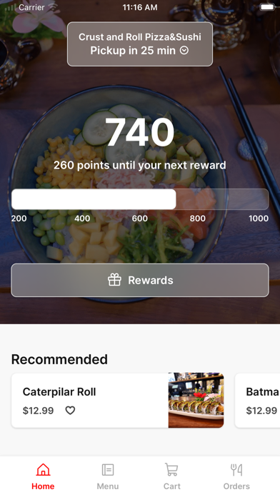 Crust and Roll iPhone screenshot 1 - Food & Drink app