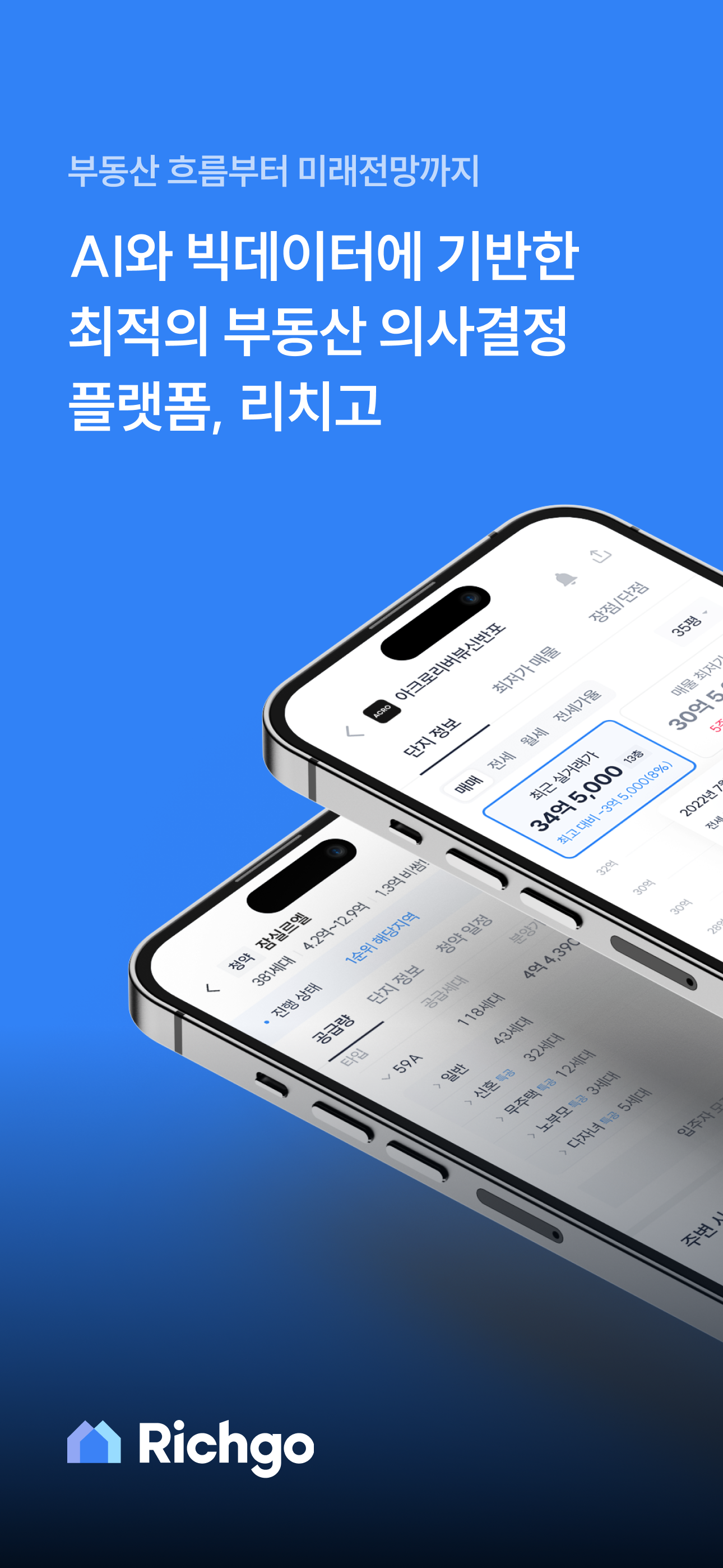 부동산 리치고 - 아파트 실거래가와 부동산 빅데이터