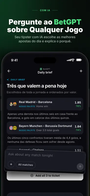 BetGPT - Pronósticos Fútbol IA screenshot 2 of 6