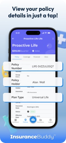 InsuranceBuddy iPhone screenshot