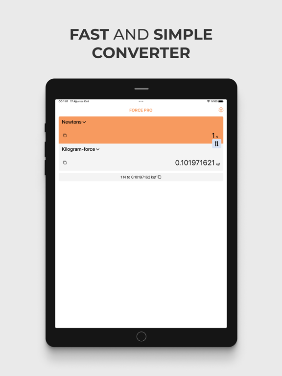 Screenshot #4 pour Force Converter Kgf N
