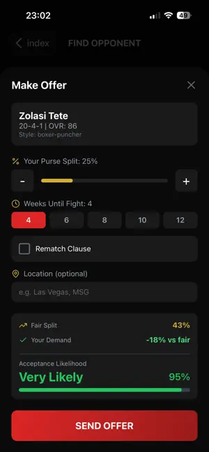Boxing Career Simulator screenshot 2