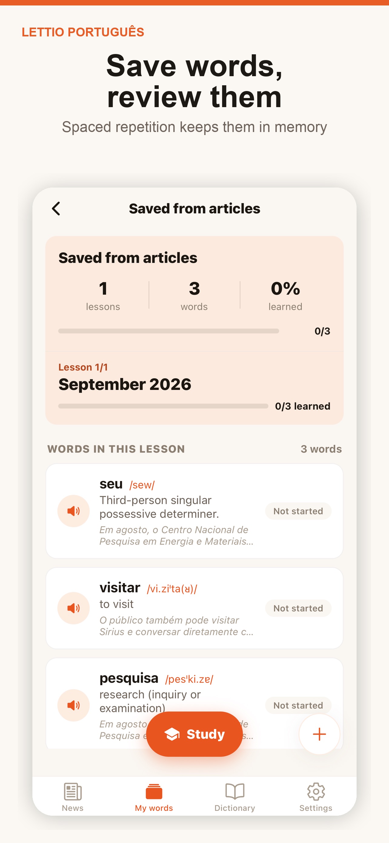 Screenshot 6 of Lettio: Portuguese by News