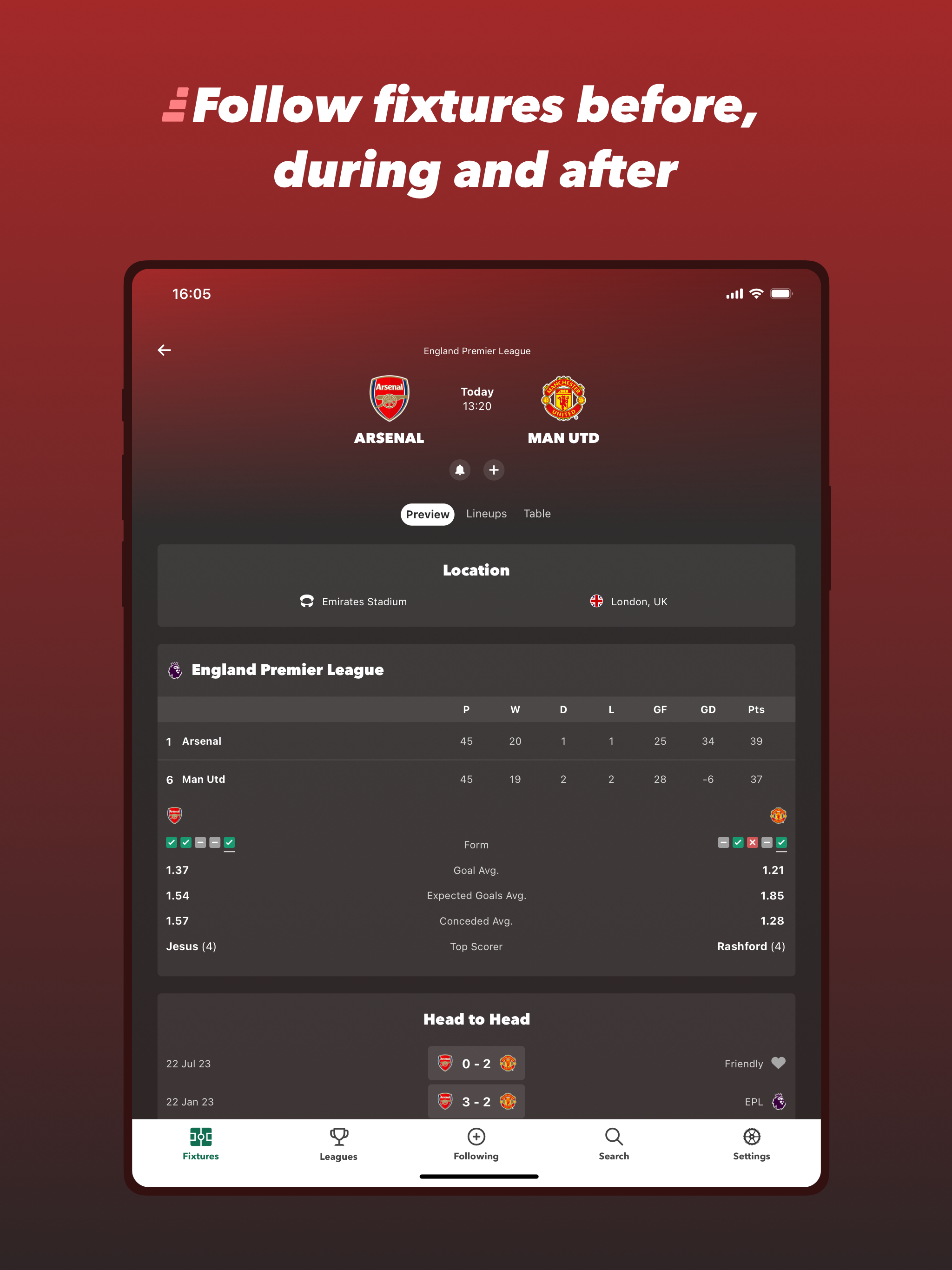 FollowScores: Live Scores