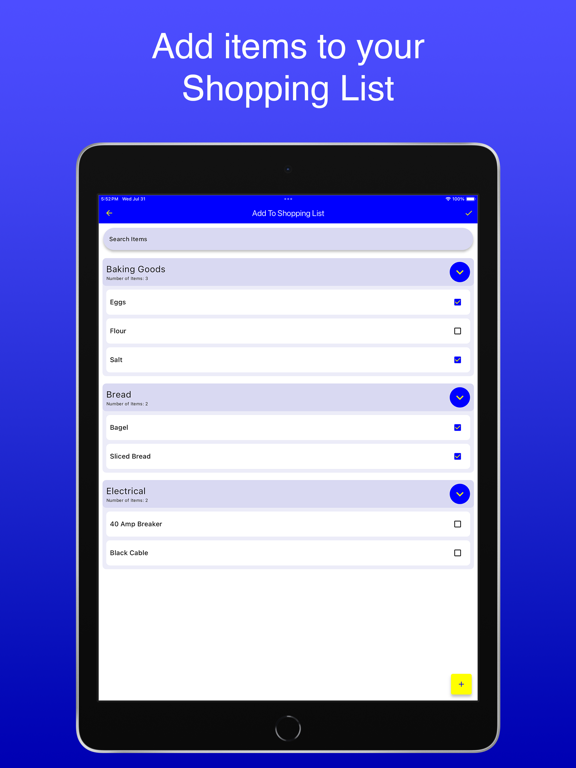 QuarterMaster Yacht Inventory iPad screenshot 4 - Productivity app