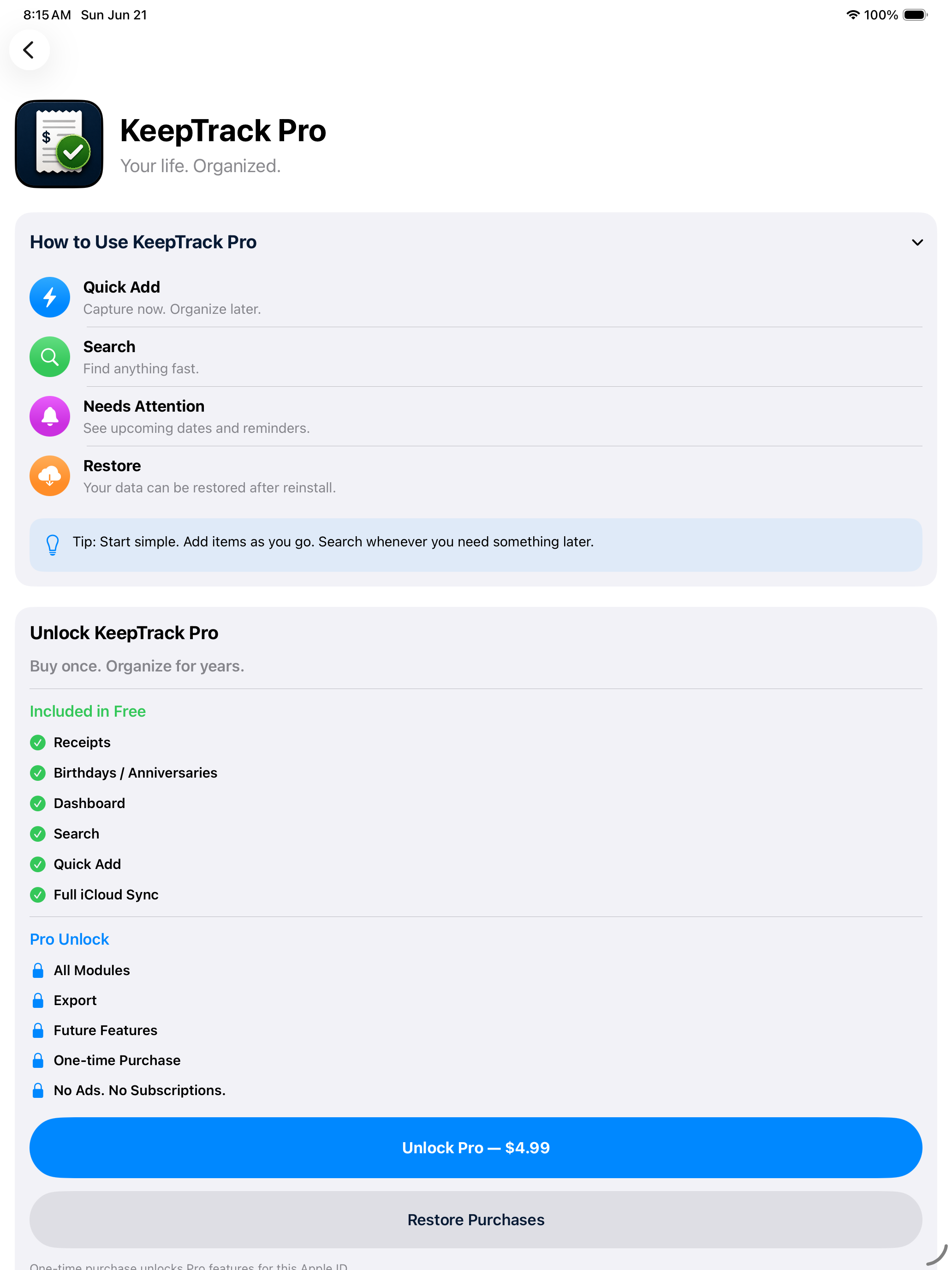 KeepTrack Pro: Life Organizer screenshot 10