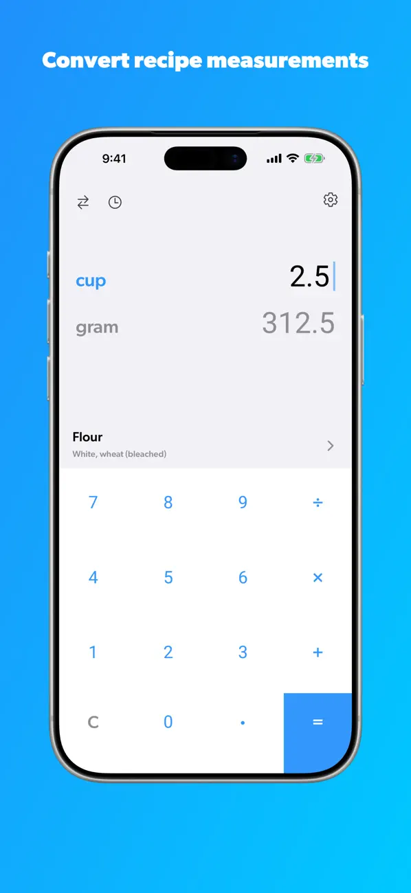 Screenshot #1 pour Cooking Conversions
