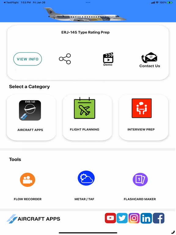 EMB-145 Aircraft Apps iPad screenshot 1 - Education app