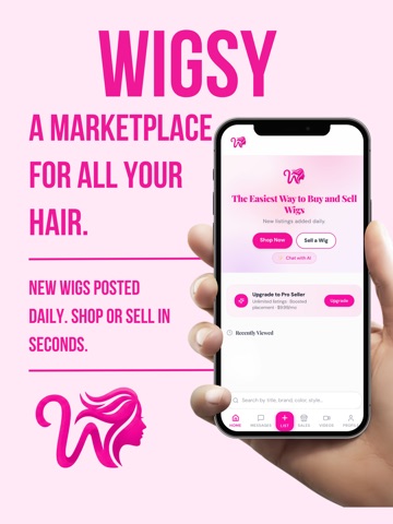 Wigsy Marketplace iPad screenshot