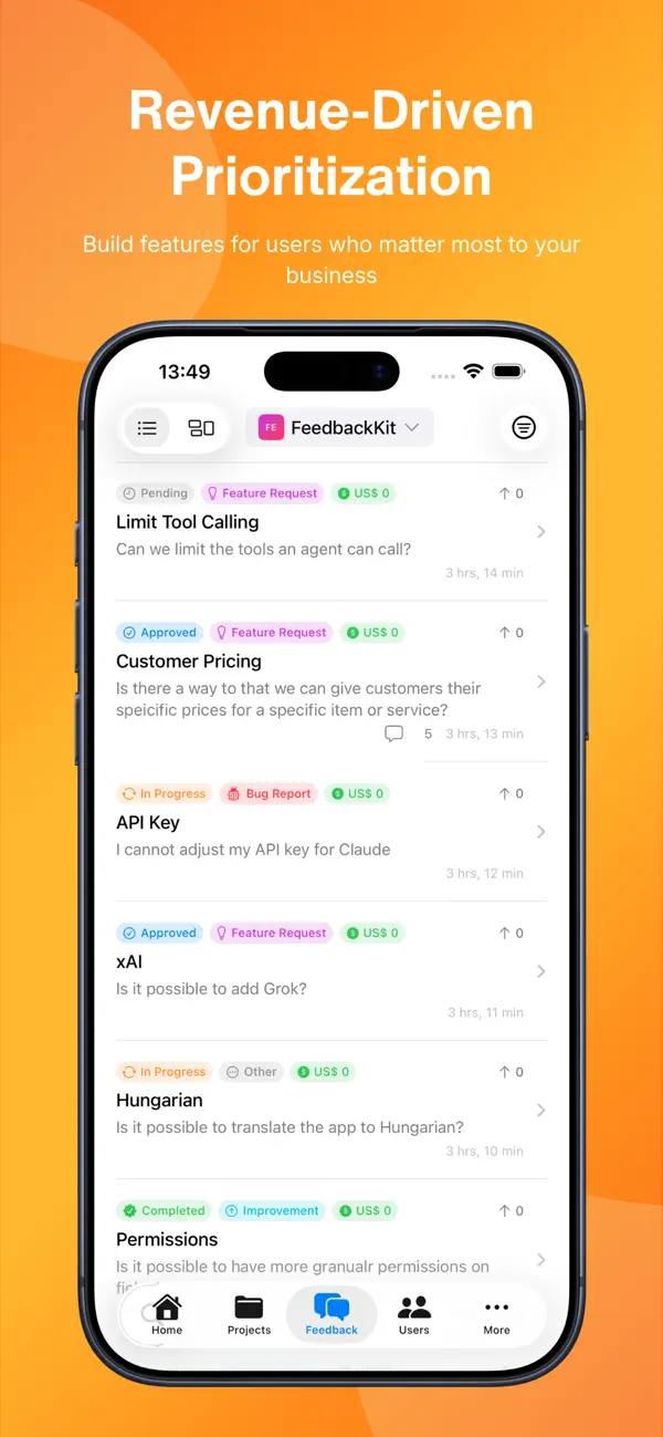 #2. FeedbackKit - User Insights (iOS) Ved: Swiftly Workspace