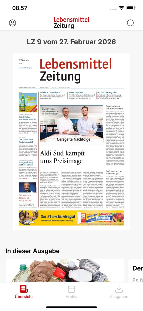 Screenshot #1 pour Lebensmittel Zeitung