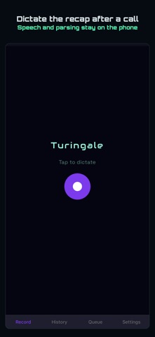 Turingale: Voice to CRM screenshot 1