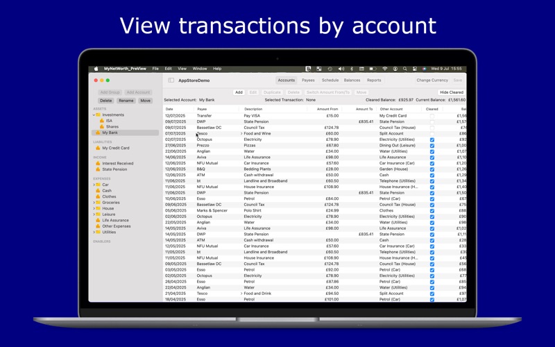 Screenshot #1 pour MyNetWorth Preview