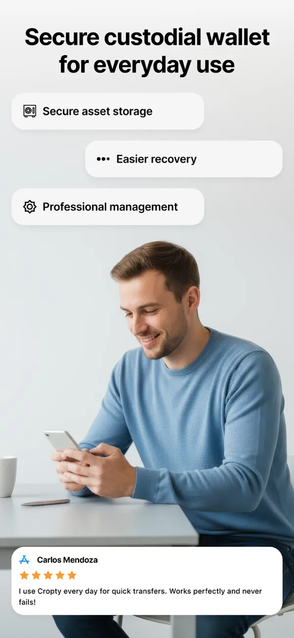 #5. Cropty wallet – Bitcoin & USDT (iOS) بواسطة: Coinscatch