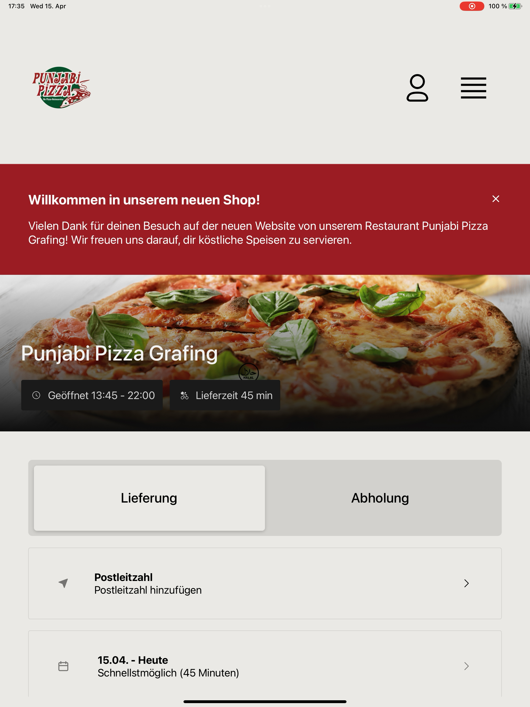 Punjabi Pizza Lieferservice