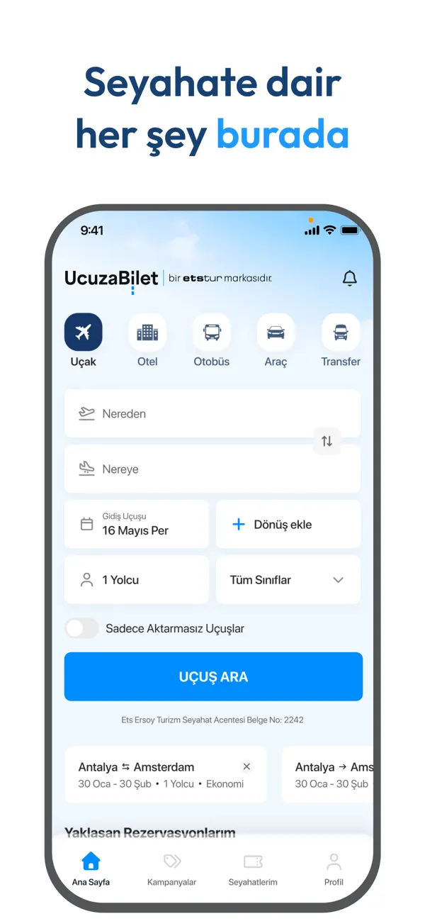 Screenshot #1 pour Ucuzabilet - Uçak Bileti Al